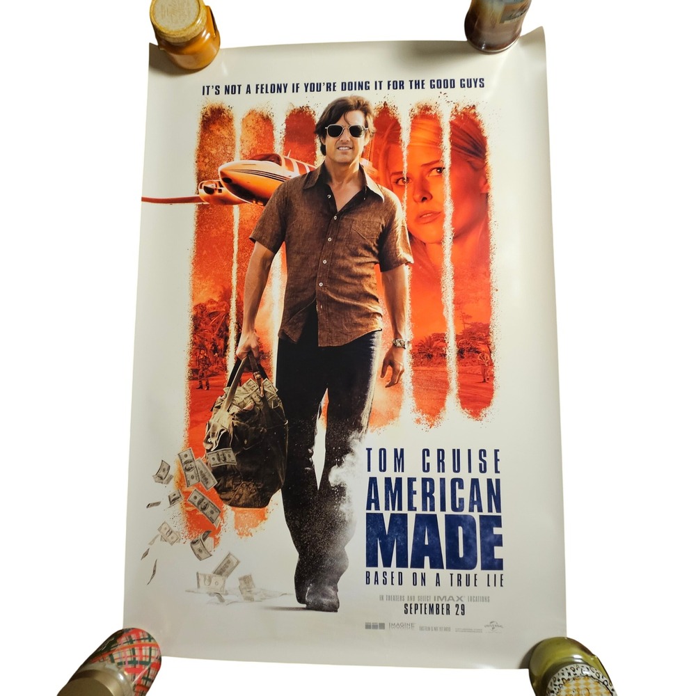 American Made 2017‎ Original Movie Poster 27x40 Tom Cruise Sarah Wright D/S